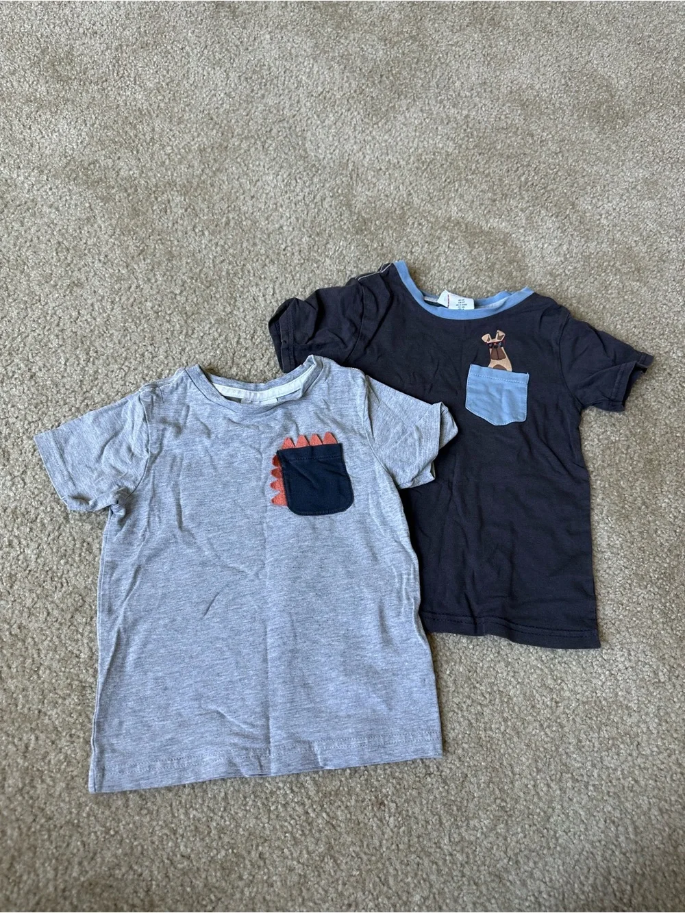 Tommy Bahama Toddler Boys 3T Pocket Graphic T-Shirt Bundle Dinosaur Dog